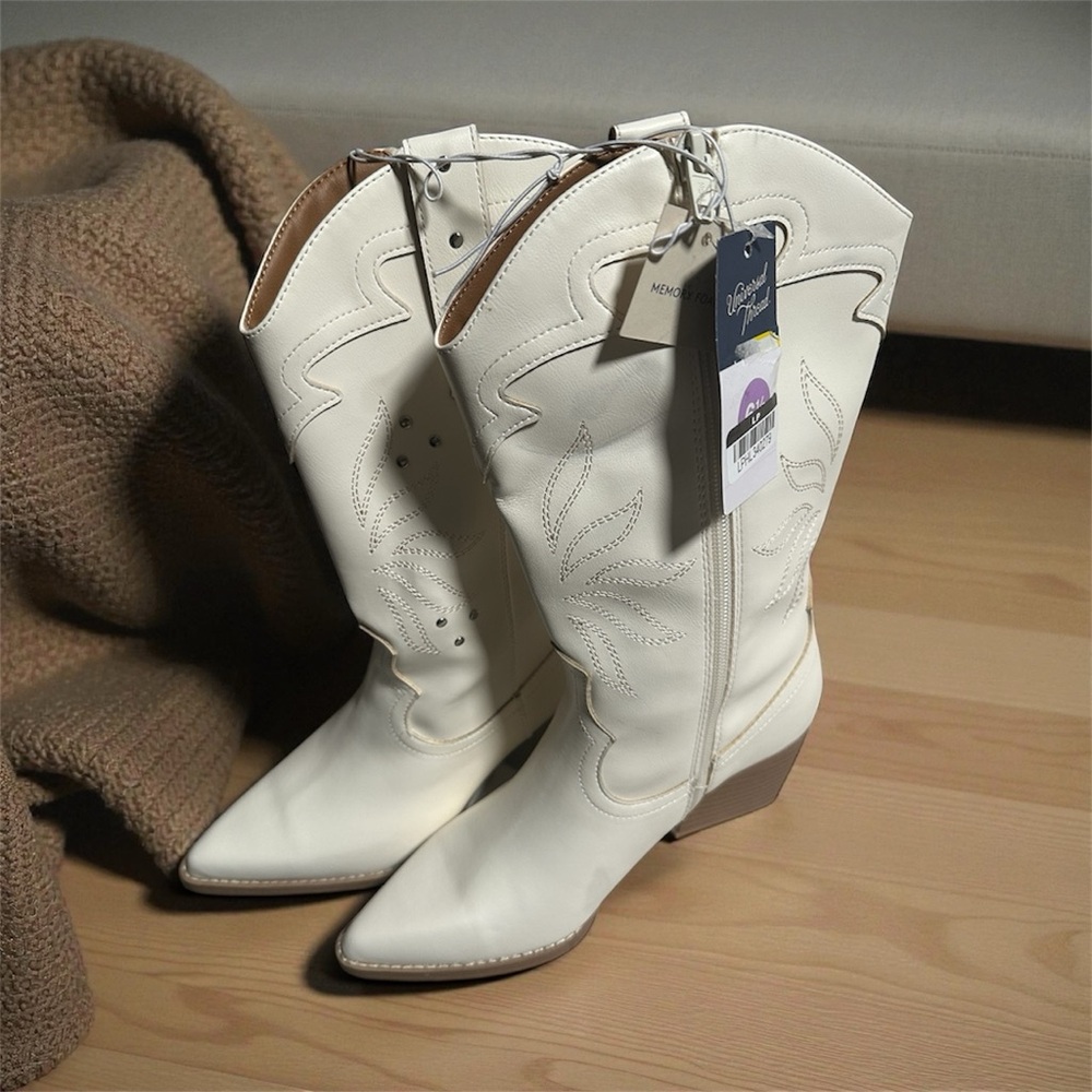 Universal Standard Off-White Western Heeled Boots
